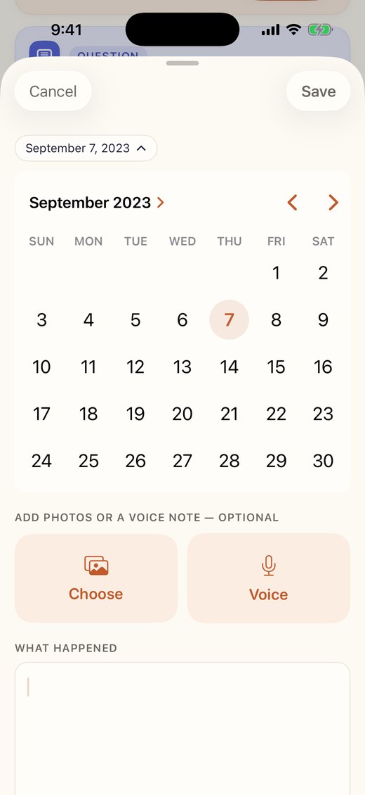 The composer's date control open on September 2023.